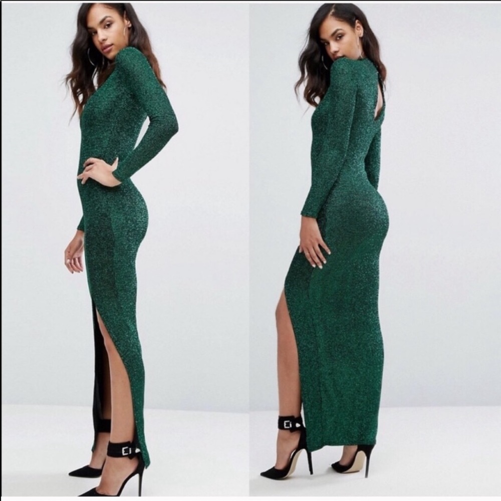 Long Sleeve Sequin Dress